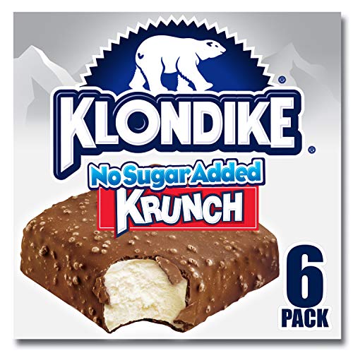 Klondike, Ice Cream Bars, Krunch No Sugar Added, 6 Count