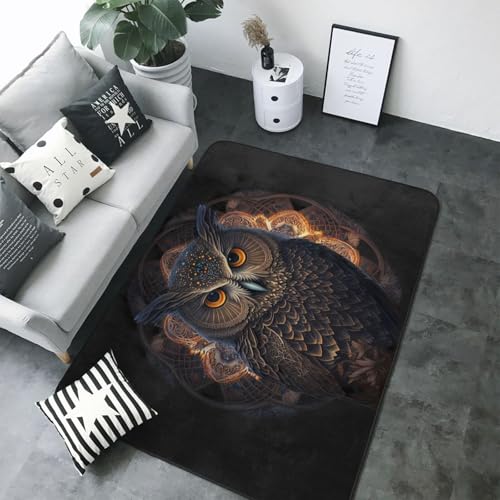 Tapis classique de qualité supérieure doux et lavable chouette - 2
