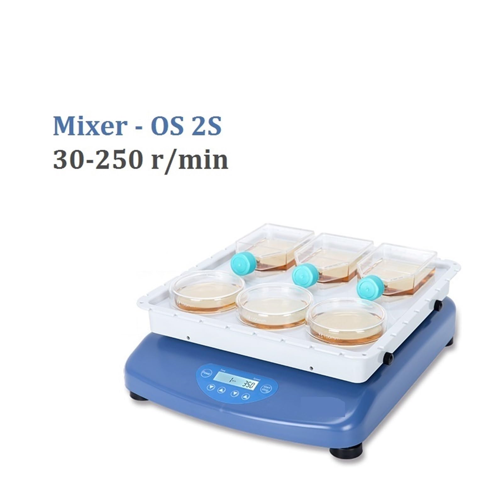 Oscilador Orbital De Laboratorio con Velocidad Ajustable Y Función De Sincronización, Agitador De Laboratorio, Mezclador Oscilante Multiusos(OS-2S)