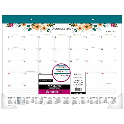 AT-A-GLANCE Desk Pad Calendar 2017, Monthly, 21-3/4 x 17
