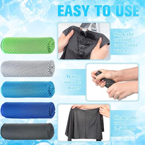 Image of Maitys 500 Pcs Cooling Towel Bulk for Neck and Face, Neutral Set