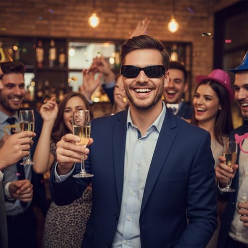 Rasterbrille, Lochbrille für Augentraining Original, 6 Stück Brillenset mit breiten, schmalen und dünnen Rahmen, Pinhole Glasses zur Entspannung der Augen, verschiedene Größen für individuellen Komfor