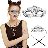 Luxury Mask Women's Laser Cut Metal Venetian Masquerade Crown Mask