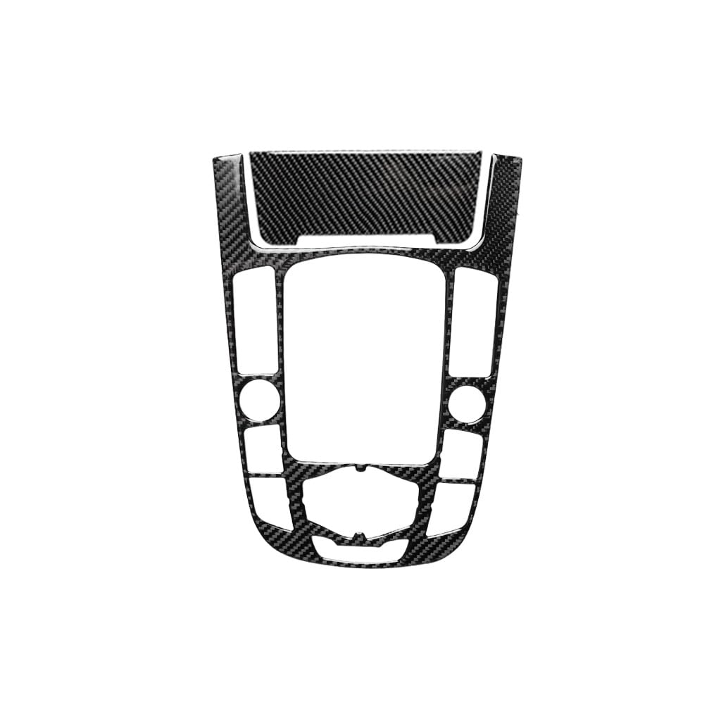 Kohlenstofffaser-Abdeckung Trim Aufkleber Zubehör Schwarz Dekoration Kompatibel mit Audi A4 B8 8K 2009-2016. (Gangschaltung Armaturenbrett Rahmen D)