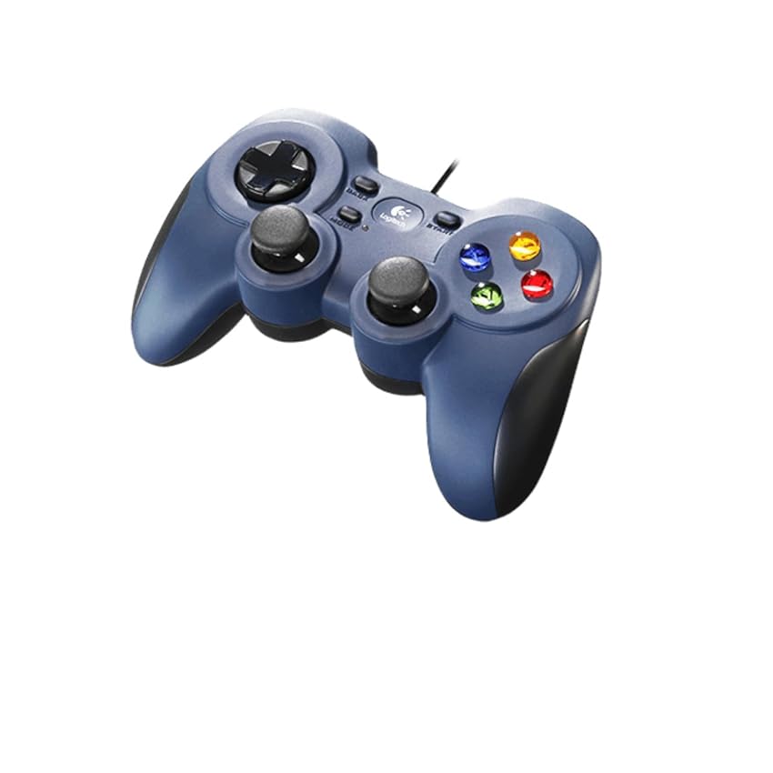 Logitech F310 Gamepad, Controller Cablato con Layout Stile Console, Tastierino Direzionale ‎‎4 Switch, XInput/DirectInput, Impugnatura Comoda, Cavo da 1.8 m, PC - ‎Blu/Nero