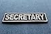 Secretary Patch, Motorcycle Club Patches for Bikers (P3711)