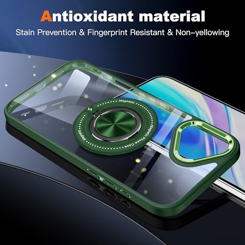 Coque iPhone 16 compatible Magsafe transparente antichoc verte - 7