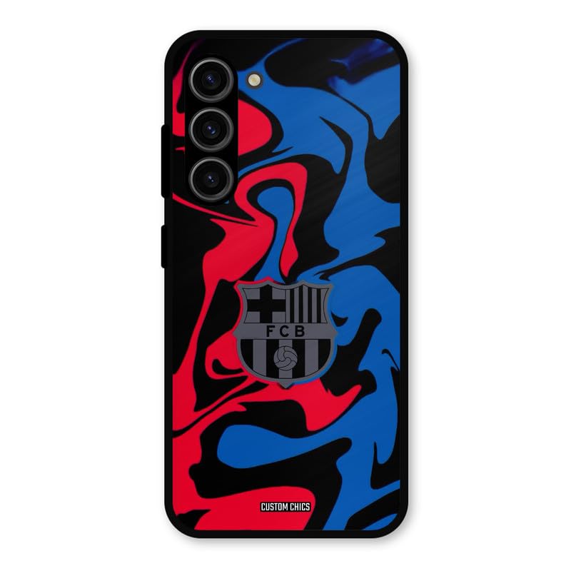 Image of PrintShield FC Barcelona Comic Back Cover for Samsung Galaxy S23, Shockproof Printed Phone Case with Soft TPU Sides & Anti-Slip Grip