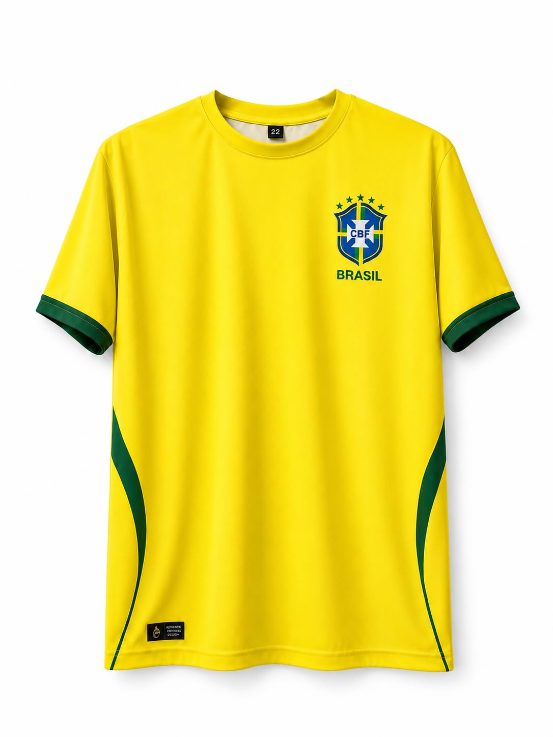 Brazil Neymar Jr Football Jersey for Men | Yellow Round Neck Sports T-Shirt | Half Sleeve Dot Net Jersey | Lightweight & Breathable Casual Wear | Size M-image-18