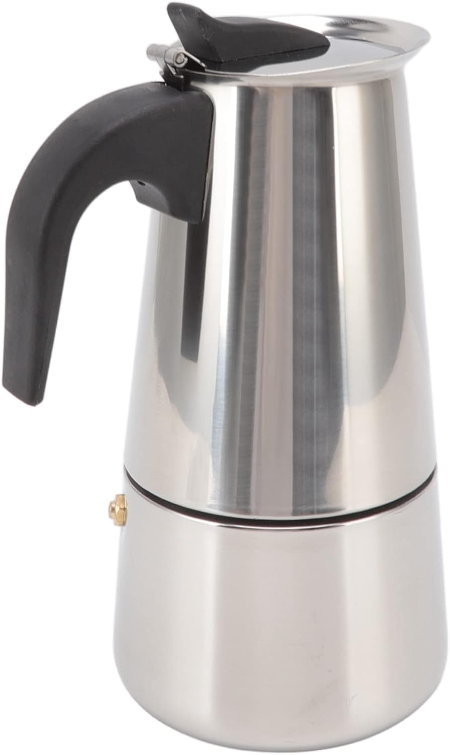 Coffee Pot, Stainless Steel Coffee Pot with Double Bottom Stainless Steel Food Grade Mocha Pot for Classic Americano, Cappuccino Or Latte (200ml)