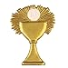 Produktbild EFCO Chalice and Host Wachs-Dekoration, Kelch und Hostie, in 2 Teilen, goldfarben, 48 x 35 mm