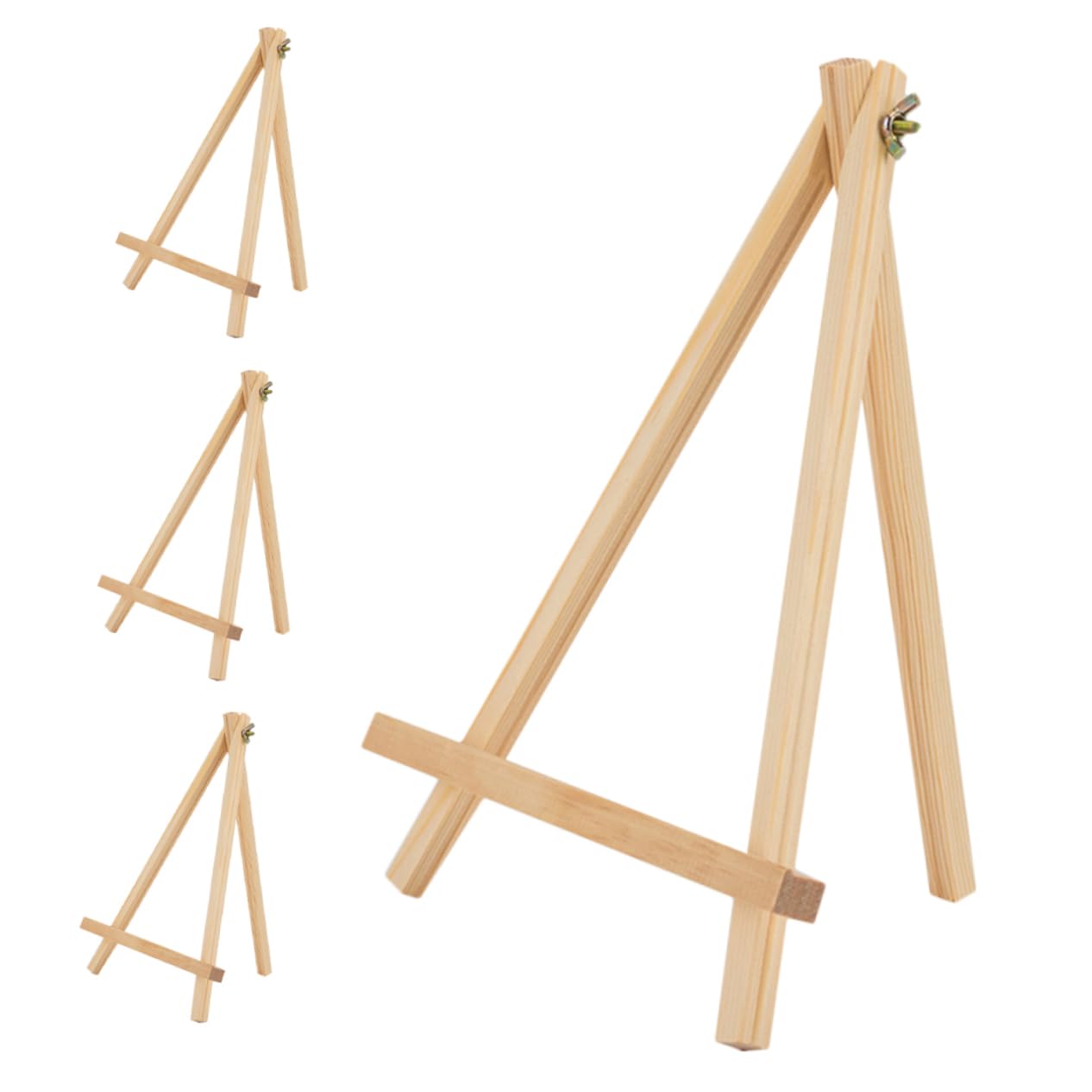 NUOBESTY 8pezzi Cavalletti Da Tavolo Pieghevoli Legno Per Ragazzo Ragazza Supporto Per Pittura e Mostre Per Attività Creative Casa e Classe