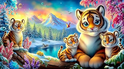 Puzzle de 1000 piezas Discord_Tigre de cartón reciclado y juegos mentales adultos
