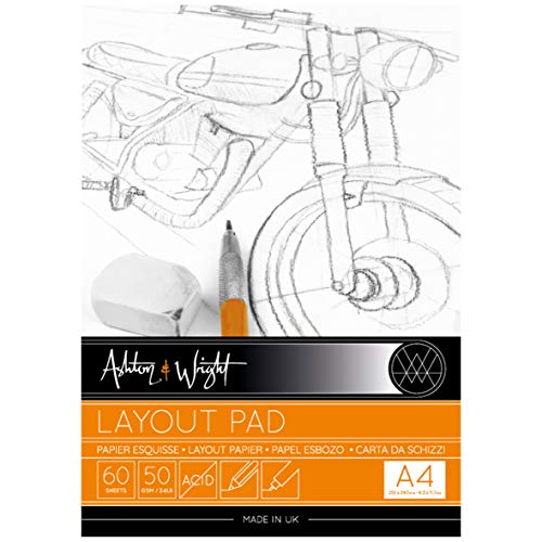Ashton and Wright - A4 Semi Transparant Lay-out Pad - 50gsm Papier - 60 Vellen