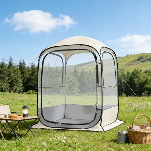 Outdoor All Weather Pop Up Sport Tent,59×59×67in,1-3 Persons All Weather Bubble, Instant Sun Rain, No Condensation, Spacious Interior, Ultra Visibility, for Sports Events Camping Fishing Cheering