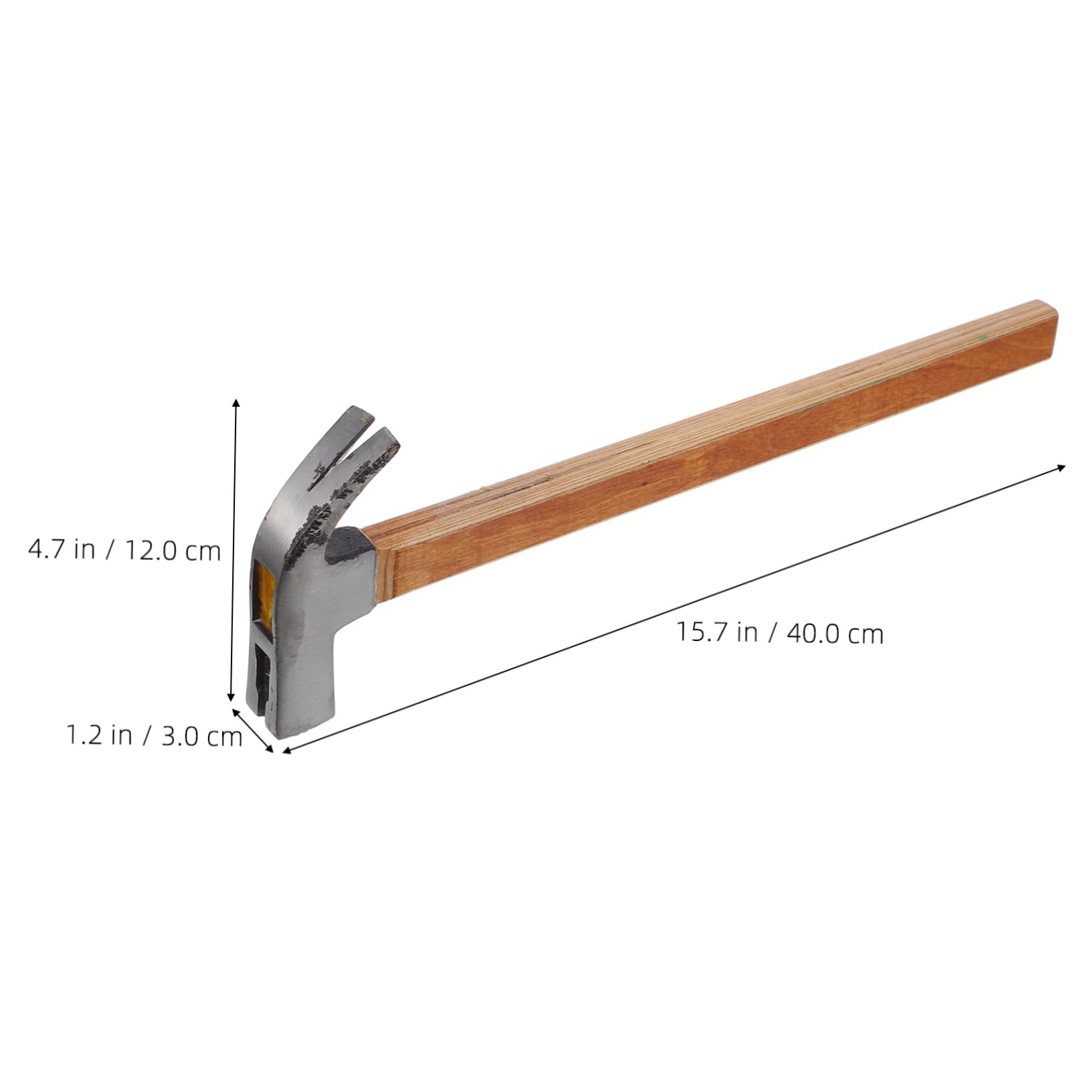 Unomor 1pc Compressed Wood Handle Claw Hammer Multifunctional Nail Puller and Anti-slip