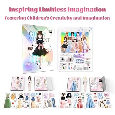 Magnetic Princess Dress Up Paper Doll, 2024 New Magnetic Dress Up Baby, Magnetic Dress Up Baby Paper Dolls for Girls Nurturing Creativity and Imagination (Collector Book B-Paper Doll not included)