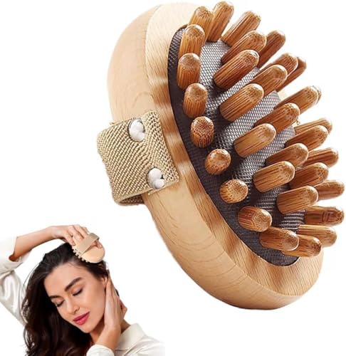 Image of Wood Therapy Meridian Massage Tool for Belly | 1 Pcs Guasha Roller Combo Set for Stomach Fat Body Sculpting & Lymphatic Drainage | Natural Wooden Pressure Point Massager for Back Arm