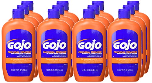 Gojo Natural* Orange Pumice Hand Cleaner, 14 Fl Oz Quick-Acting Lotion Cleaner Squeeze Bottle (0957-12) #TOP3