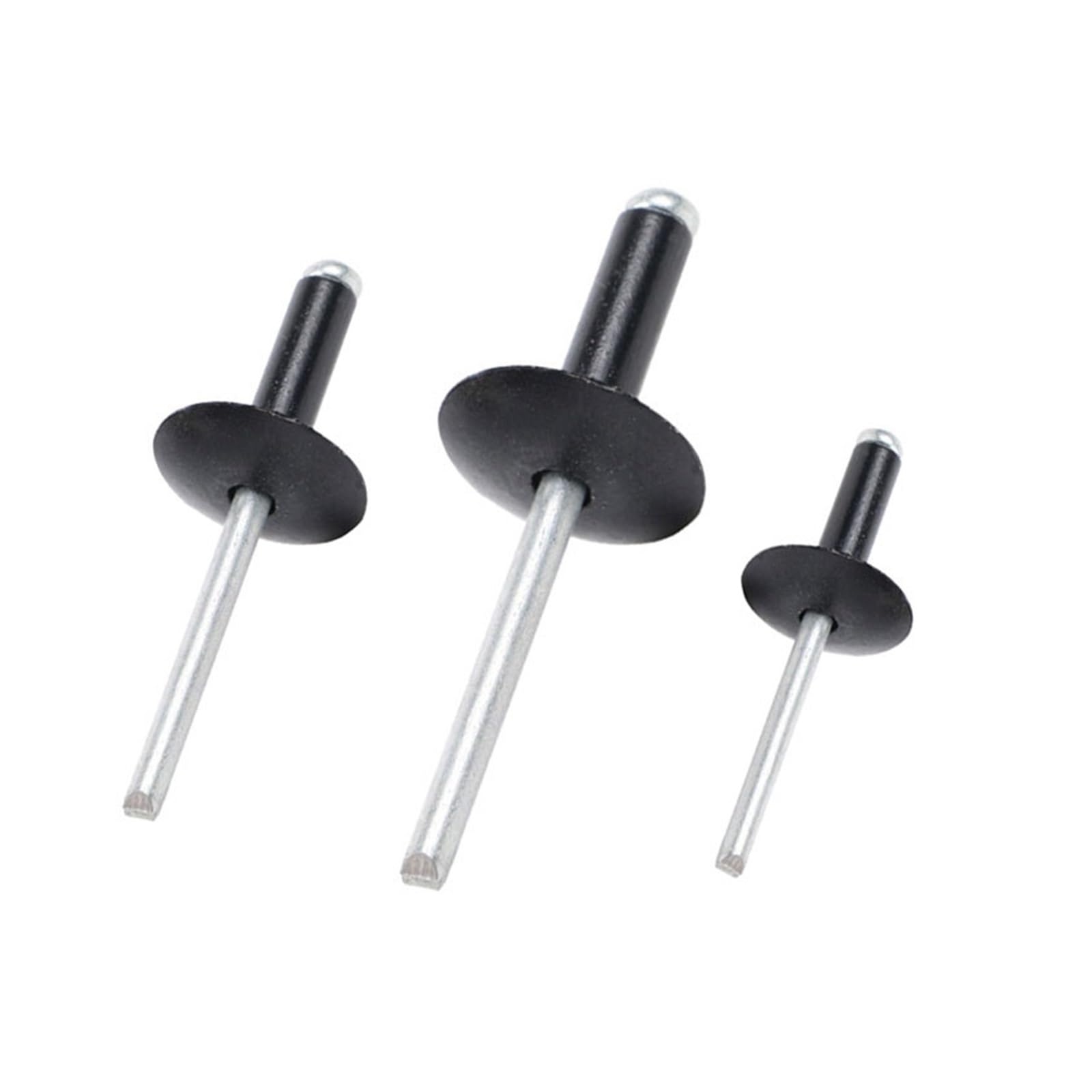 Lrfnkct 500Pcs Pop Rivets, Black Aluminium Large Flange Head Blind Rivet