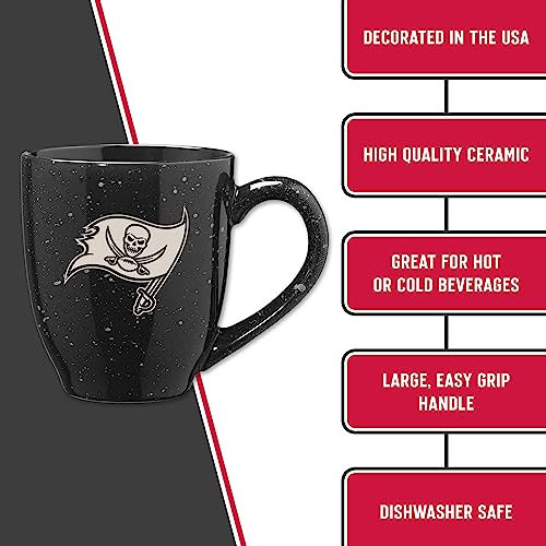 Image of Rico Industries NFL Football 16 oz Team Color Laser Engraved Speckled Ceramic Coffee Mug