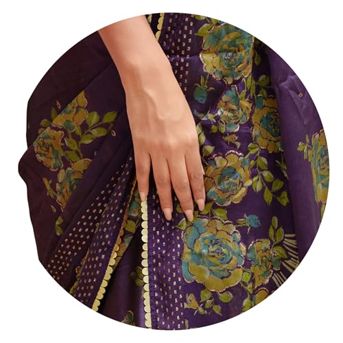Image of MIRCHI FASHION Saree for Woman Chiffon Colorblock with Foil Work | Shimmer Festive Women's Sari for Wedding Functions and Ceremonies