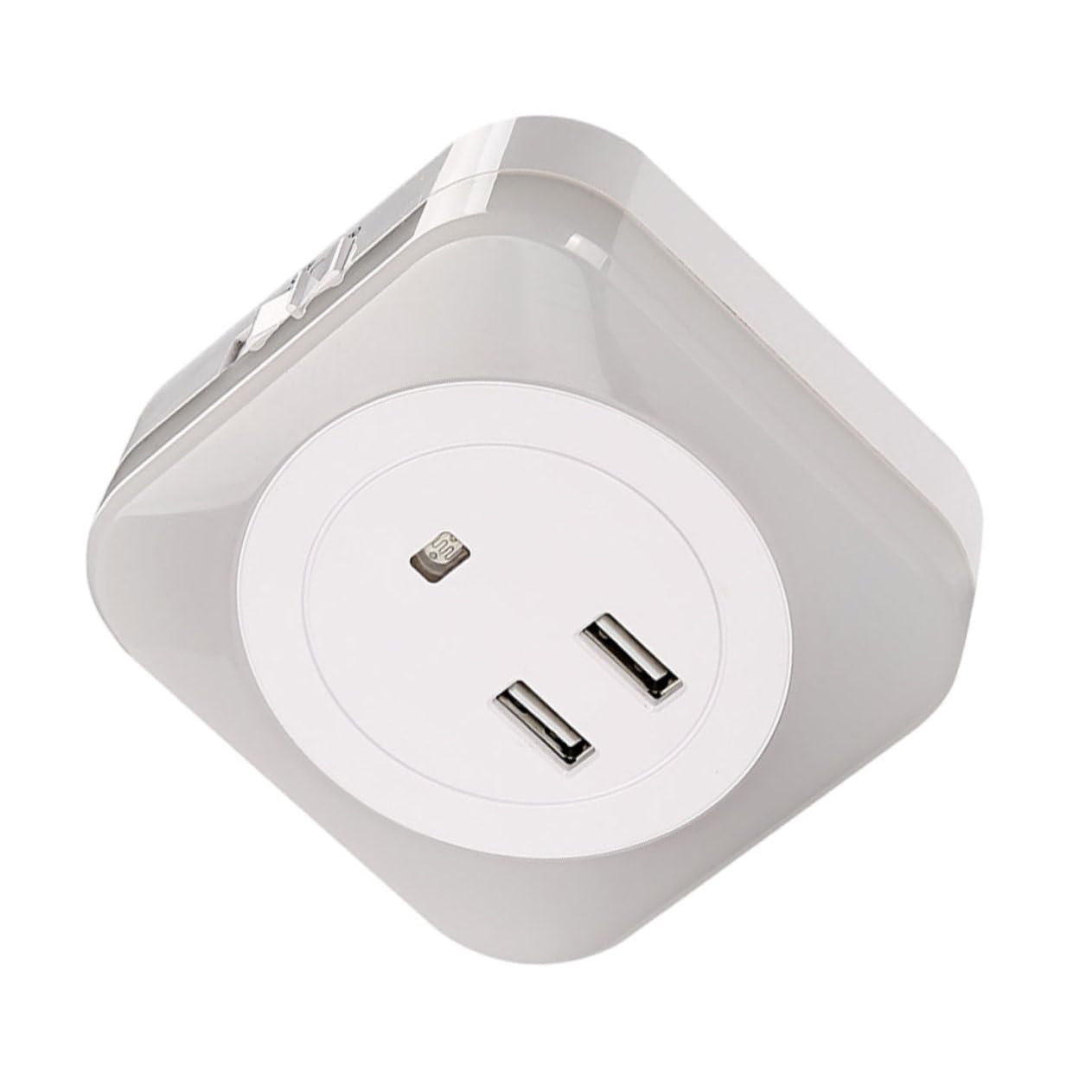 ANDRESLAD Luz Nocturna LED Con Cargador USB Doble ámpara De Mesita De Noche Con Enchufe Europeo Luz De Carga Para Dormitorio y Carga Rápida De Dispositivos Ideal Para Uso Nocturno