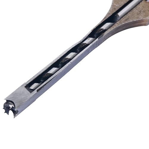 Miniatura 9 de 8MILELAKE Juego de 4 brocas de agujero cuadrado, 14 pulgadas, 516 pulgadas, 38 pulgadas, 12 pulgadas, juego de brocas de cincel de mortaja para