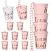 Accessoires de günstig Kaufen-TUIBEIDAMAI Schnapsgläser mit Kette,jga Becher zum Umhängen,14 Stück Team Braut und Bachelorette Party Cups,Schnapsglas zum Umhängen,für Junggesellenabschied Brautparty Dekoration JGA Accessoires
