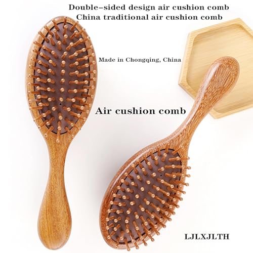 Peine masajeador de madera para cabello miniatura 6
