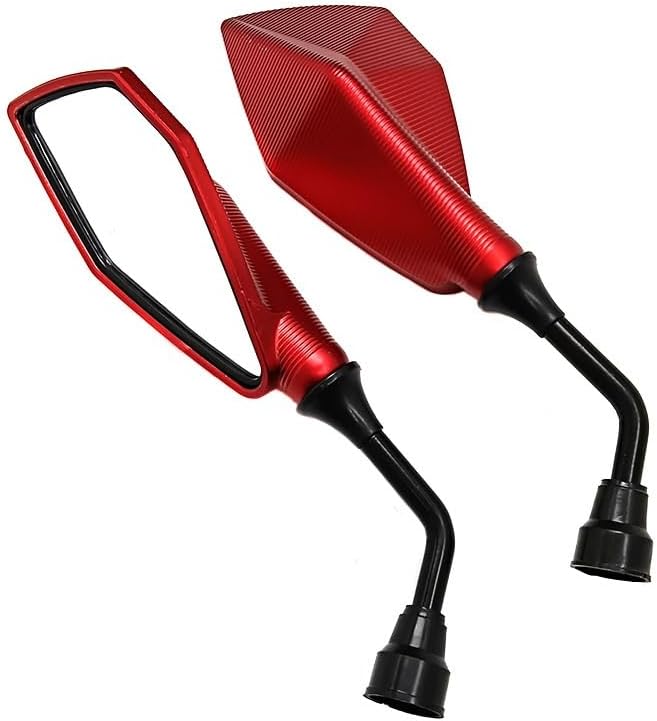 Miniatura 2 de Espejo retrovisor de motocicleta de 0.394 in espejo izquierdo y derecho para K & awasaki Z125 Z250 Z300 Z750 Z750R Z800 Z900 Z1000 (color  rojo)