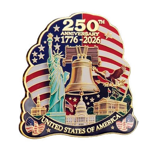 Imán decorativo colección 250o Aniversario USA oro miniatura 2