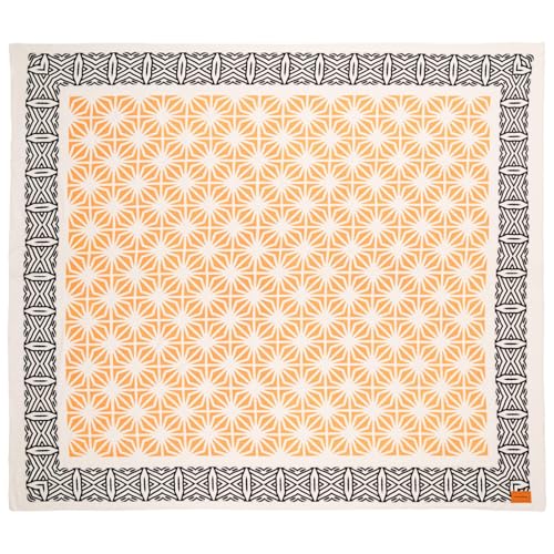 MOMOMUS Tapisserie Murale en Tissu XXL – Motifs Géométriques, Style Moderne et Polyvalent – Jaune et Noir, 210x230 cm