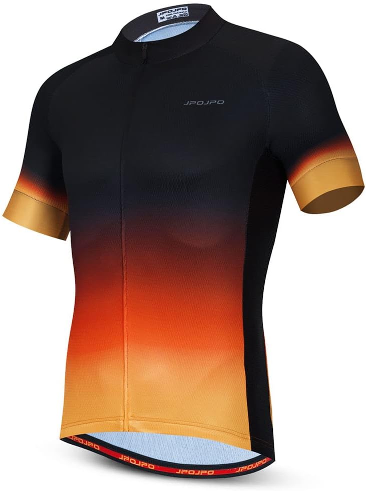 Cycling Jersey Men, Short Sleeve Mountain Bike Shirt Bicycle Clothing for Riding Biking Biker MTB Cyclist Dirt BMX Road