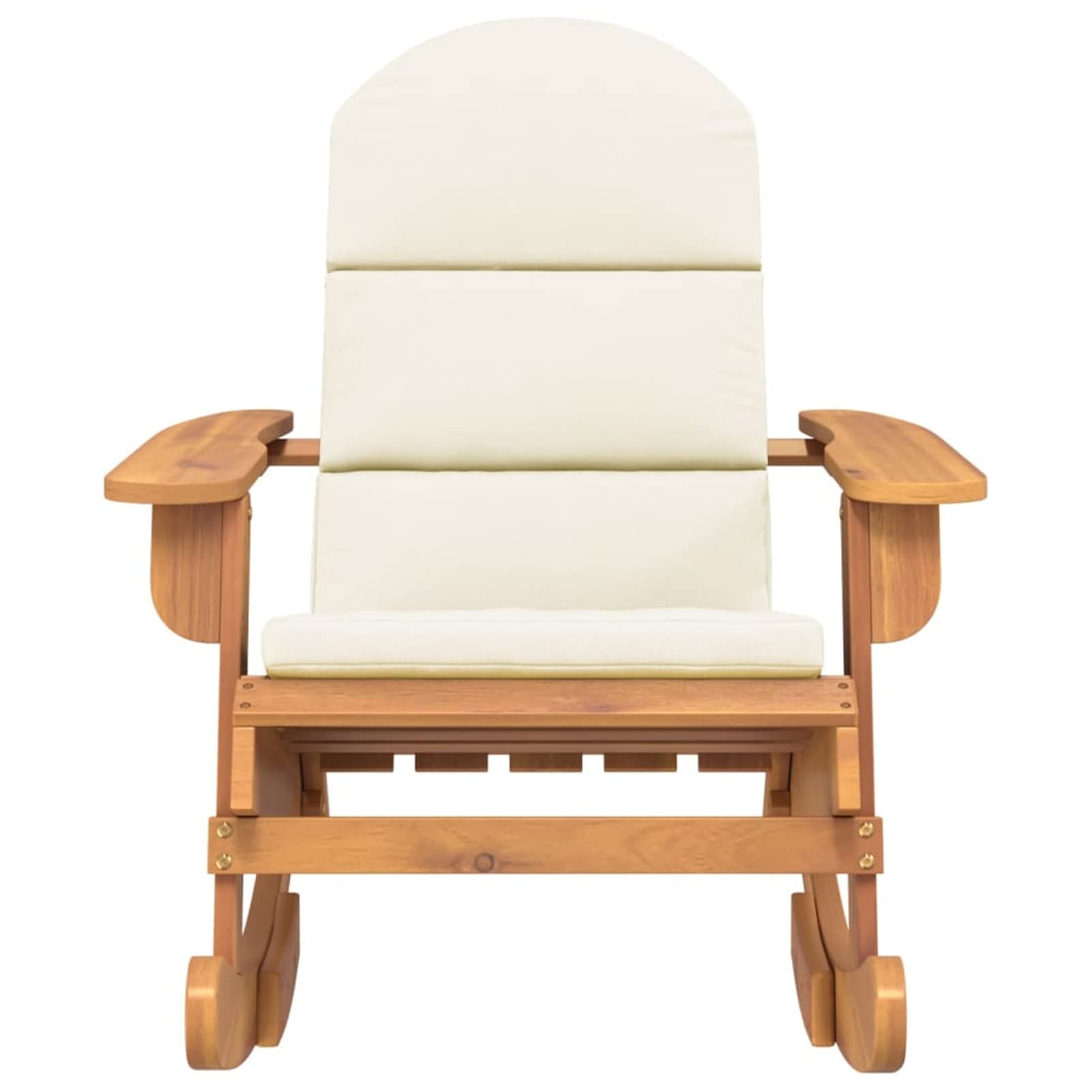 Tidyard Sedia a Dondolo Adirondack con Cuscini in Legno Massello di Acacia, Sedia a Dondolo da Giardino, Sedia da Giardino, Lettino, Sdraio