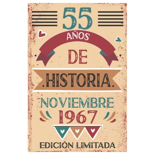 55 Años De Historia Noviembre 1967: Libro de visitas, cuaderno, 110 páginas de felicitaciones, idea de regalo, regalo Para la esposa, novia, mujer, La madre