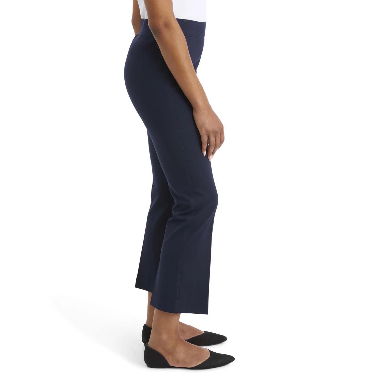 Nine West Pantalones acampanados para mujer, de tiro alto, corte de bota, casual, favorecedor, elásticos, pantalones de vestir