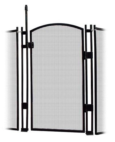 Sentry Safety Pool Fence Visiguard 5' Tall Self-Closing/Self-Latching Pool Fence Child Safety Gate Comes with Hinges, Lock & Latch in Box (Black, 5ft)