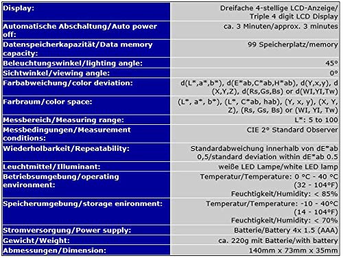 Farbmessgerät Colorimeter CIE sRGB WIYITw CM1 Qualitätsprüfung
