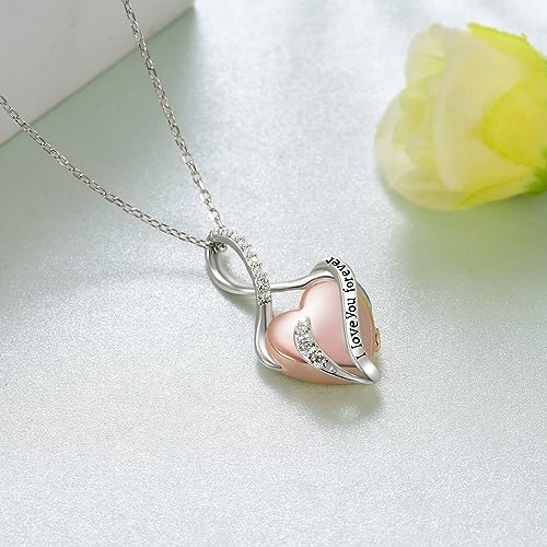 TYSO Heart Urn Necklace for Ashes 925 Sterling Silver Infinity Ashes Necklace Infinity Cremation Necklace Love You Forever Jewelry Keepsake Memorial Gift for Women Mom Grandma2