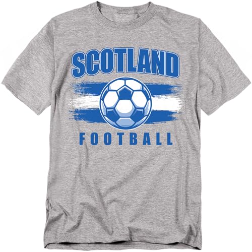 Popfunk Scotland World Football Fan Unisex T-Shirt, Athletic Heather, 4XL