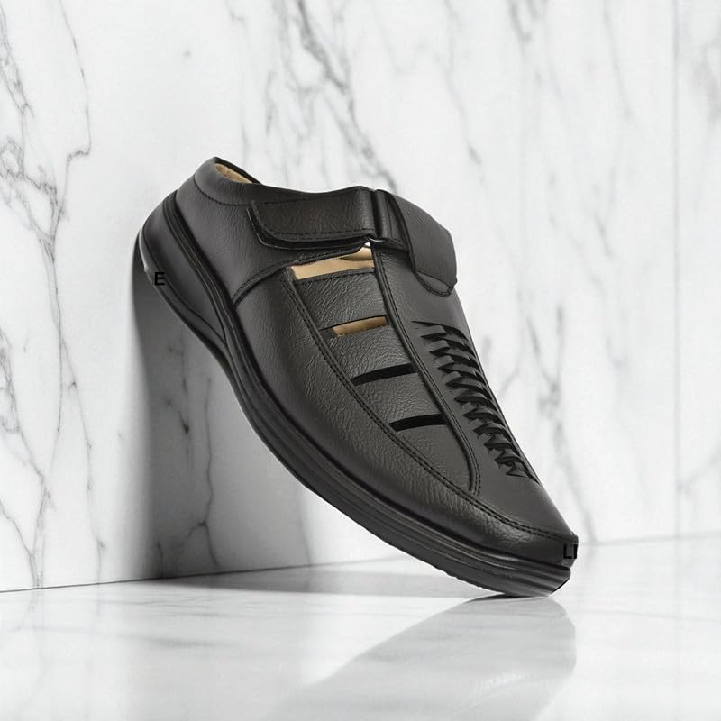 Image of Restroad Men's Synthetic Leather Sandals