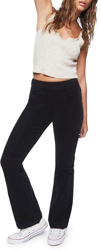 black dress pants forever 21 Foldover Flare Pants