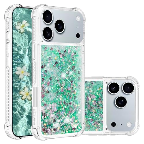 LEMAXELERS for iPhone 17 Pro Max / 18 Pro Max Glitter Case. YBL Green