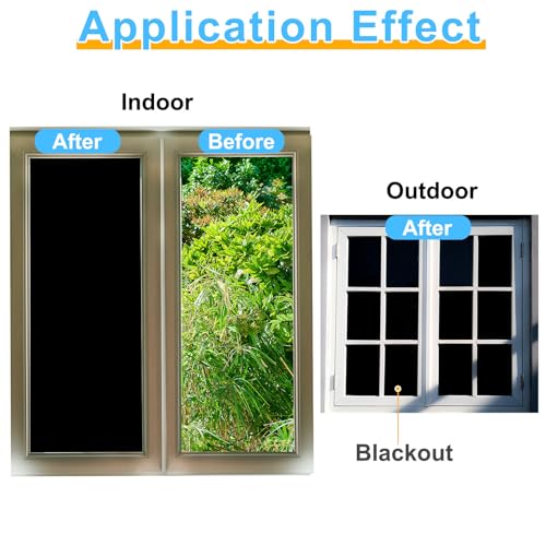 Pelicula de privacidad para ventana HARFINGTON 17.5x78.7 pulg negra miniatura 4