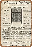 TarSign The Crescent Washboard Solid Zinc and Solid Facts Vintage Tin Sign Logo 12 8 inches...