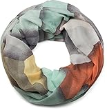 No raspa styleBREAKER fular de tubo con estampado de motivo geométrico, fular de tubo, pañuelo, señora 01016141, color:Menta-gris-beige