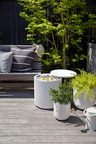 Veradek Outdoor Cooler Side Table - 2 in 1 - Designed for use as Outdoor Side Table, Patio Table, Outdoor Patio Decor and Outdoor Bar, Portable Bar, Patio Bar, Ice Chest