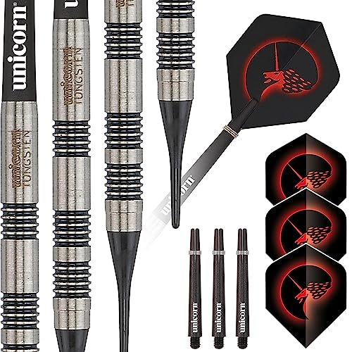 Unicorn Soft Tip Professional Darts Set, Natural/Black, 19 g