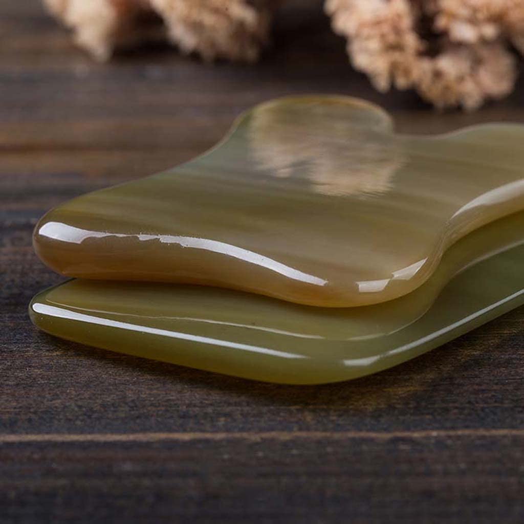 WZX Compresse Gua Sha, Strumento di Massaggio Naturale per la Cura della Pelle, Bordo Gua Sha per la Schiena del Viso, Ringiovanimento della Pelle, Riduce Il Gonfiore, Massaggiatore Terapia per Viso